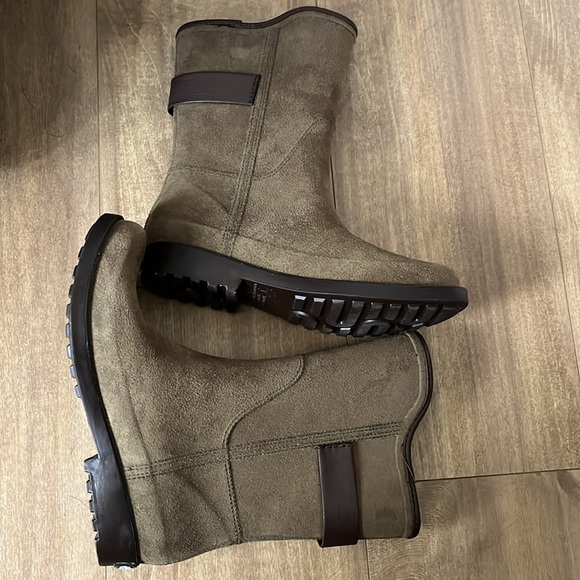 Charleston Shoe Co Legare Mid Calf Rain Boots Olive Brown Size 7 - Picture 4 of 11